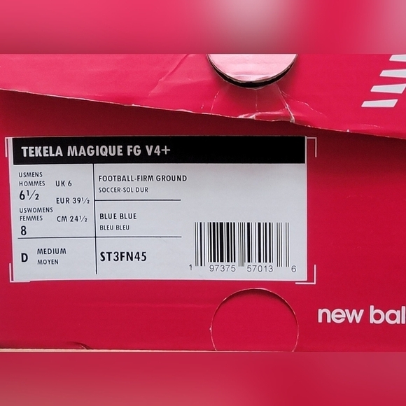 New Balance Tekela Magique FG V4+ ST3FN45 Mens Size 6.5 Soccer Cleats Navy New main image 5